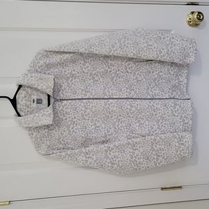 Old Navy White & Grey Fleece Jacket!!!